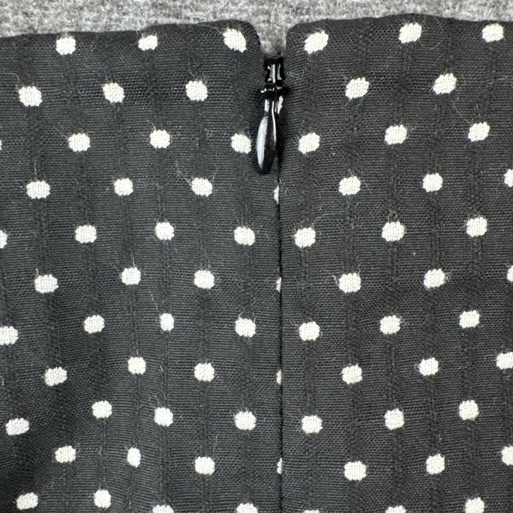 White House Black Market Womens‎ Sz 8 Ruffled Hem Polka Dot Flounce Skirt Office - Picture 3 of 8